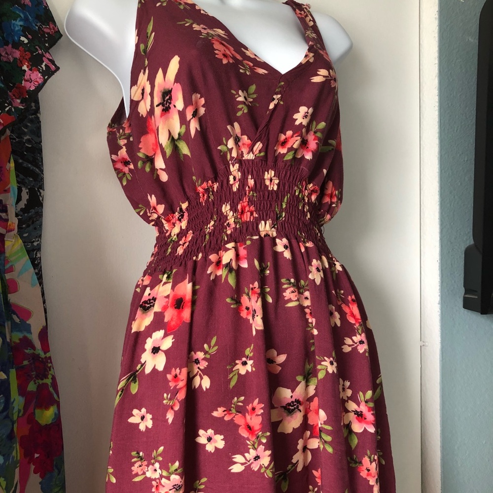 Maxi flower printed dress size L